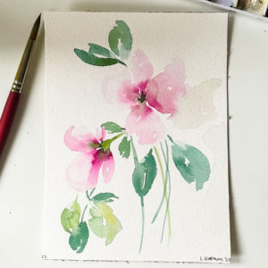 Loose Magenta Flowers (Original)