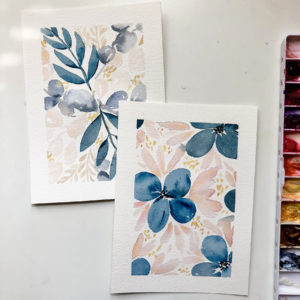 Navy Blush Pattern - 2 pack (Original)