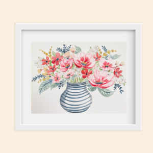 Striped Flower Vase (Original)